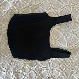 Black Sleeveless Crop Top